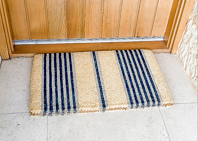 Blue Striped Standard Doormat