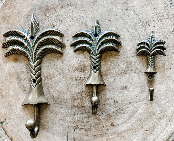 Palm Tree Brass Hooks