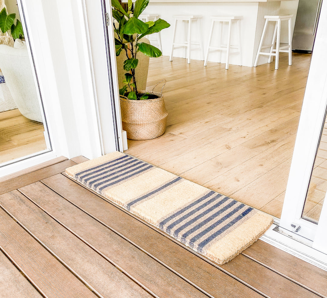 Stripe Blue Long Doormat