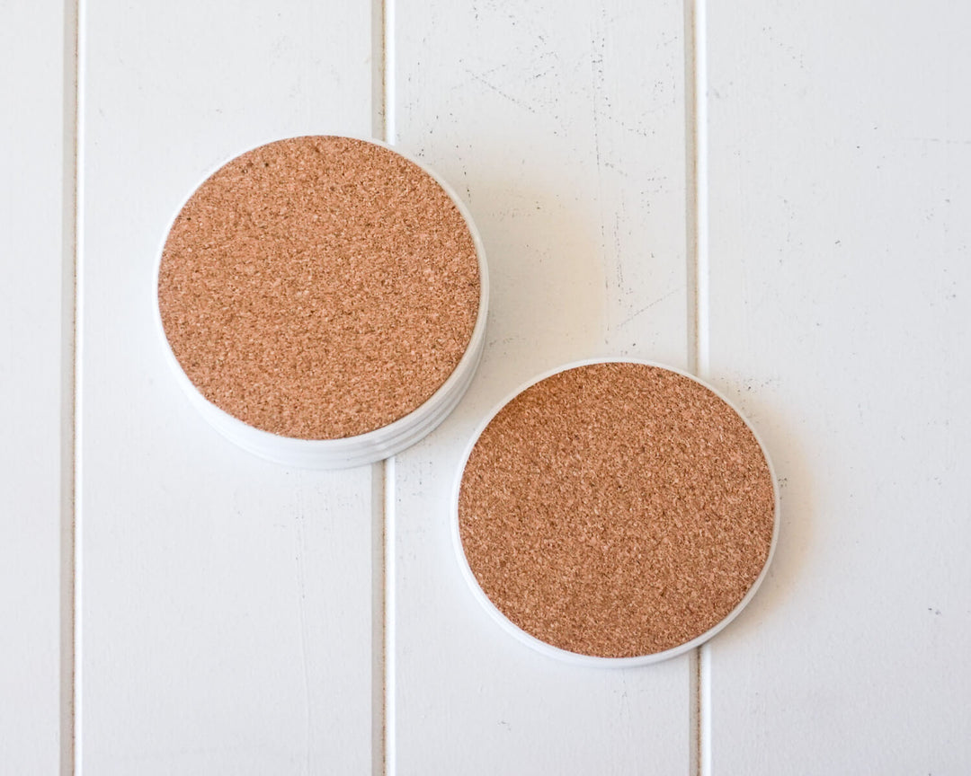 Ceramic Coaster - Natural Shell - Set 4