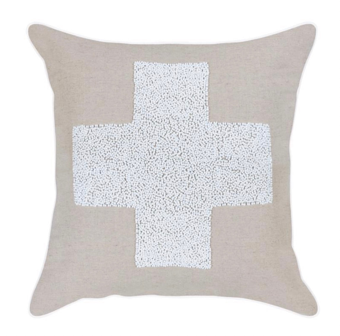 Beaded Cross Cushion