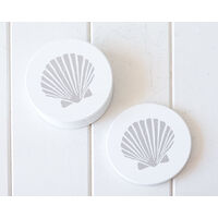 Ceramic Coaster - Natural Shell - Set 4